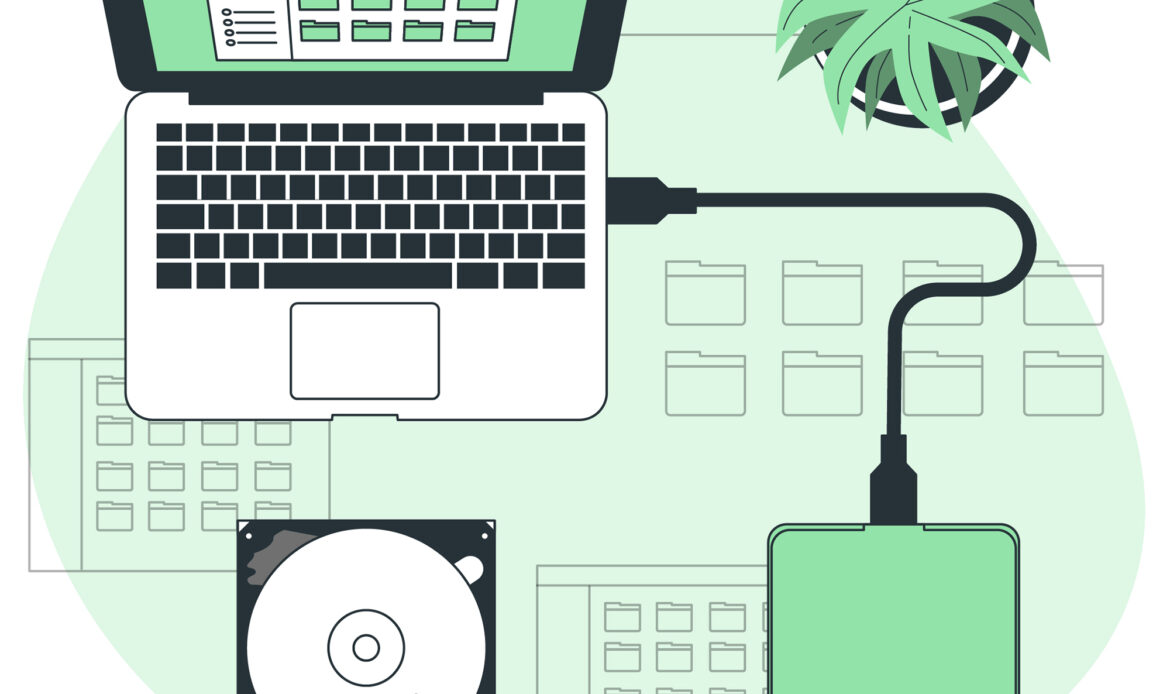 Hard drive concept illustration