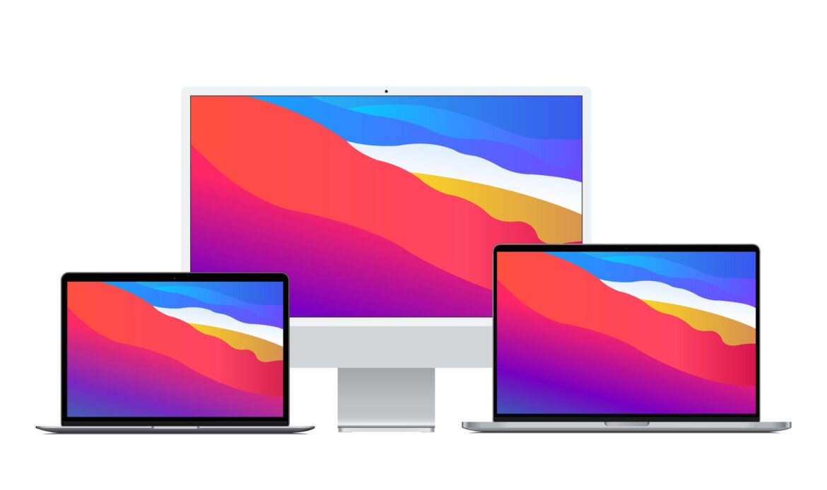 Laptop Tablet Smartphone and Watch Illustration