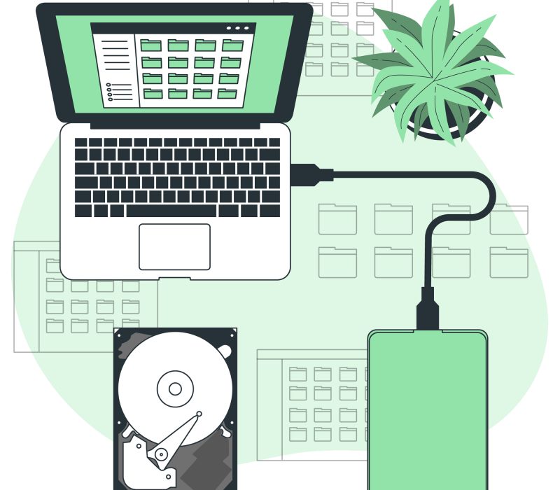 Hard drive concept illustration